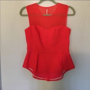 BCBG Red Peplum top!